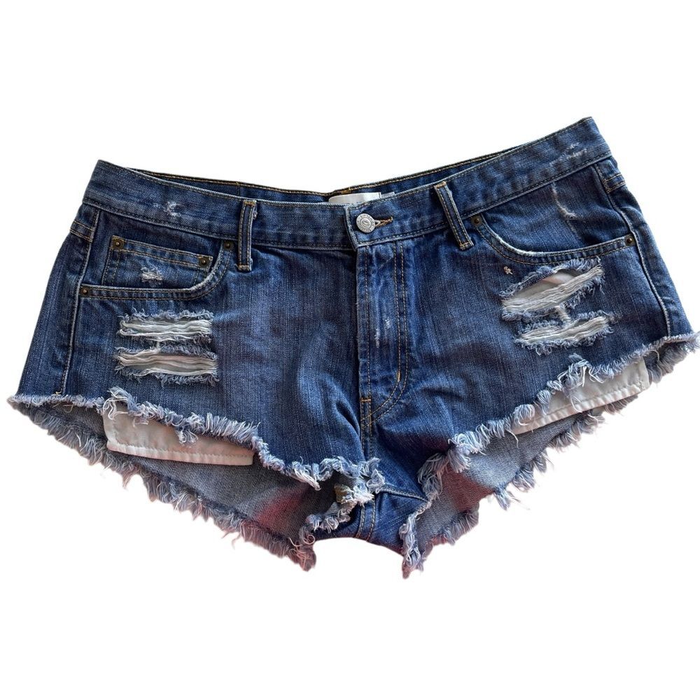 Kittenish Denim Booty Daisy Duke Shorts Sz 29